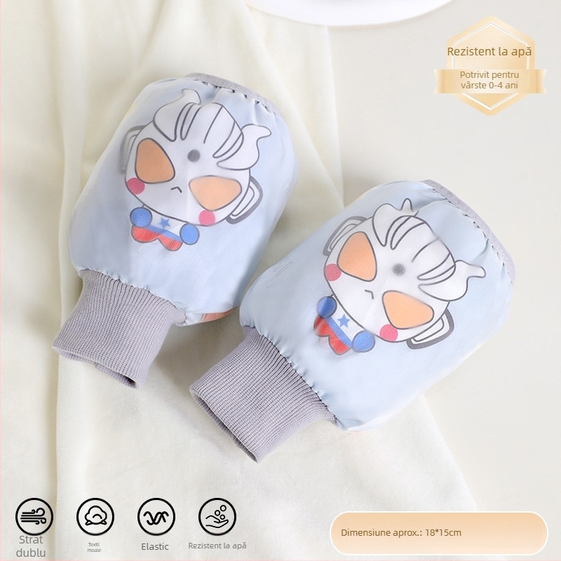 Manșon de scris pentru copii, unisex, model desen animat, dublu strat impermeabil și anti-murdărire, Ruiya acoperire, Toamnă 2025