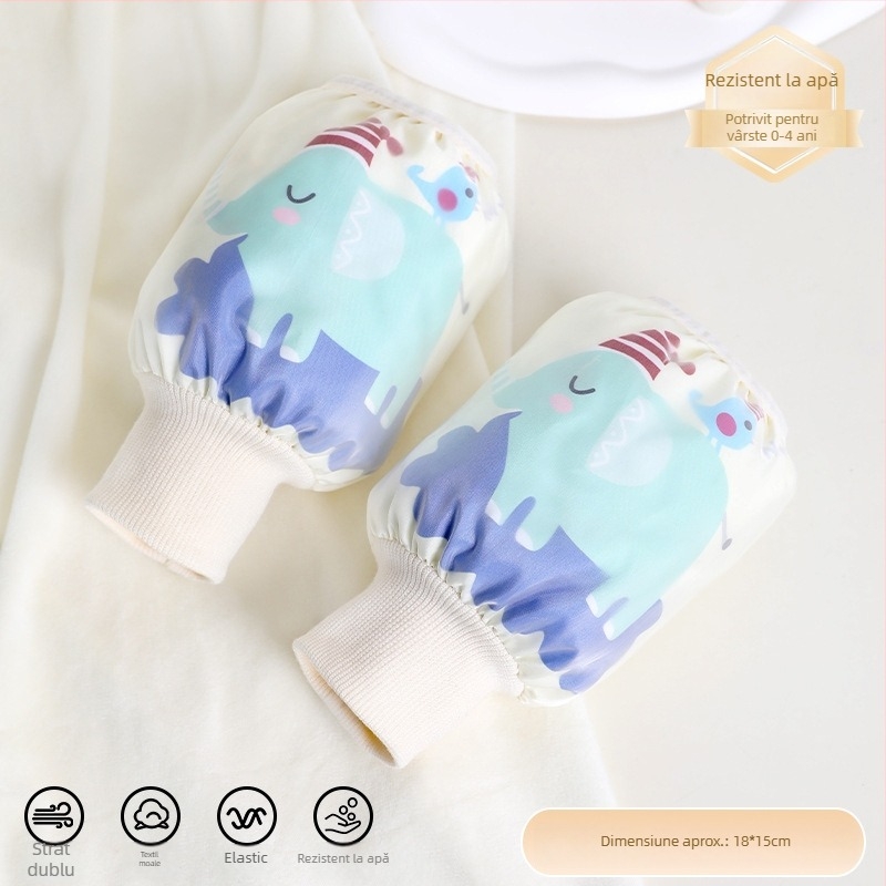 Manșon de scris pentru copii, unisex, model desen animat, dublu strat impermeabil și anti-murdărire, Ruiya acoperire, Toamnă 2025