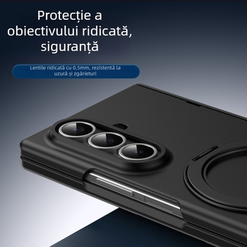 Carcasă de protecție pentru Samsung Z Fold7/Z Fold5 cu suport magnetic pliabil, ax central pentru stilou, din PC, presare la cald, protecție anti-cădere