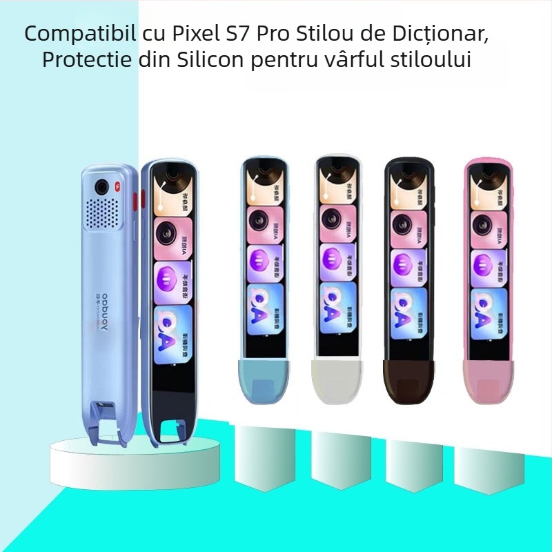 Protecție din silicon pentru stiloul S7Pro de citire – anti-cadere, stil din piele luxoasă, finisaj electroplating, personalizabil