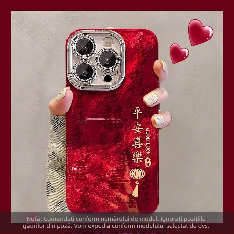 Carcasă pentru telefon cu șnur pentru seria iPhone Pro – material film, protecție anti-cadere, stil chinezesc