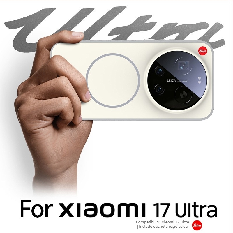 Carcasă pentru Xiaomi 17 Ultra - design două în unu cu margine moale și spate din acril; finisaj mat; anti-amprentă