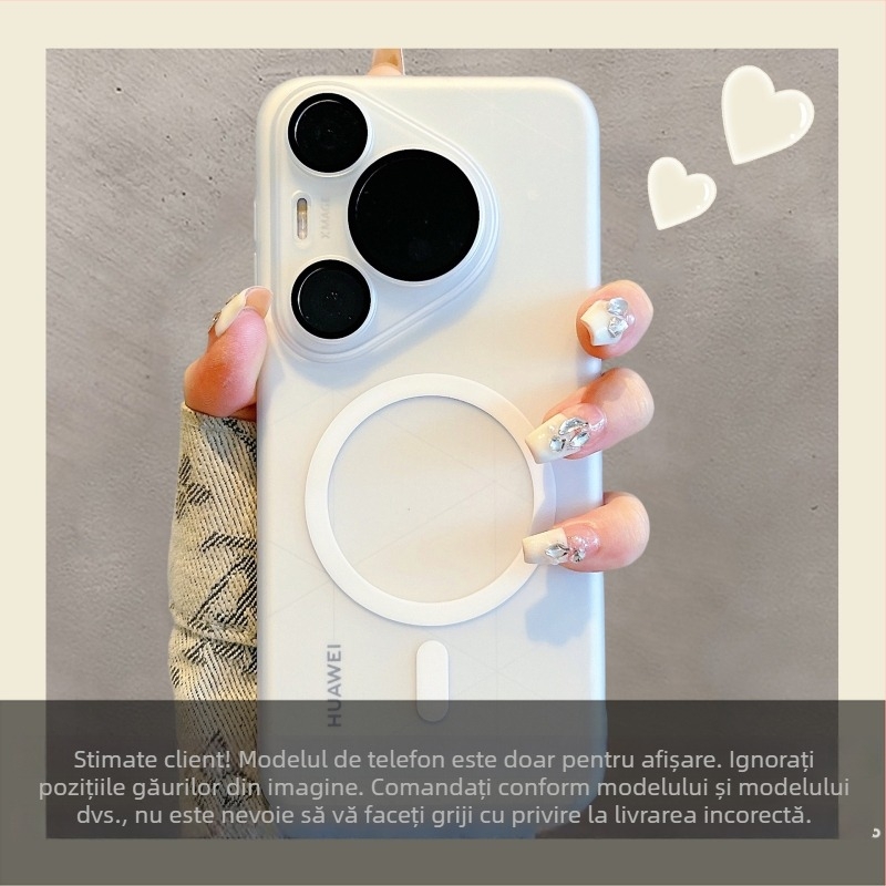 Husă Huawei Pura90Pro, ultra-subțire, magnetică, finisaj mat satinat, cu protecție încorporată pentru obiectiv, pentru Mate80Pro