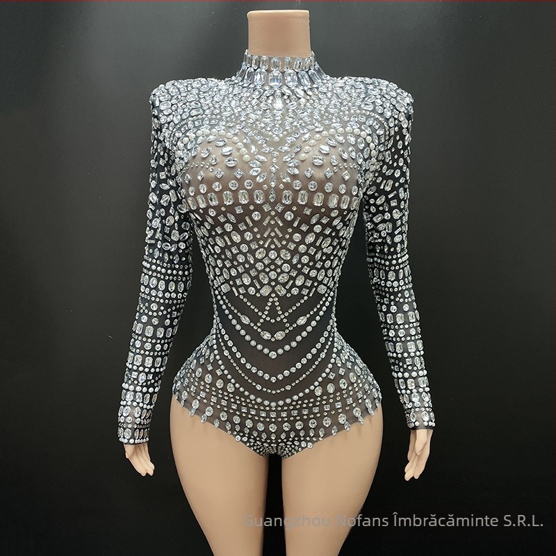 Costum de scenă pentru reprezentație – stil sexy, design street-hipster; Primăvara 2025, Spandex >95%, NOVANCE