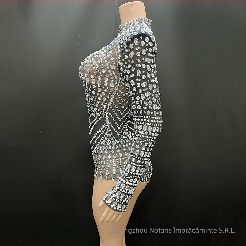 Costum de scenă pentru reprezentație – stil sexy, design street-hipster; Primăvara 2025, Spandex >95%, NOVANCE