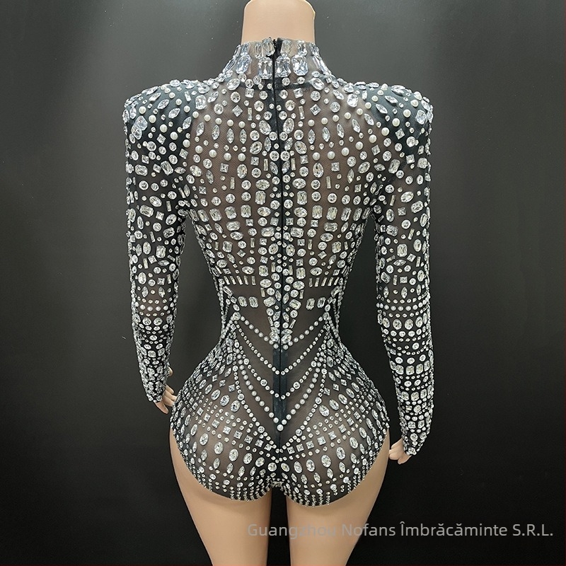 Costum de scenă pentru reprezentație – stil sexy, design street-hipster; Primăvara 2025, Spandex >95%, NOVANCE