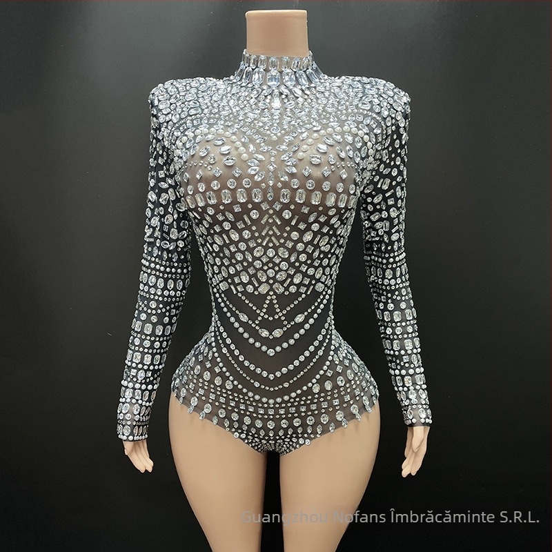 Costum de scenă pentru reprezentație – stil sexy, design street-hipster; Primăvara 2025, Spandex >95%, NOVANCE