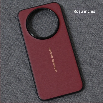 Carcasă de protecție Huawei Mate80 cu logo auriu, piele simplă, protecție a obiectivului, anti-cădere