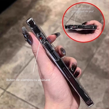 Carcasă pentru telefon cu tracțiune magnetică și protecție anti-cădere, husă PC pentru seria iPhone 11–14, electroplacare