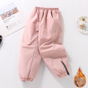 Pantaloni softshell cu fleece, croială largă, iarnă, 100% poliester, uscare rapidă, pentru fete 13–16 ani