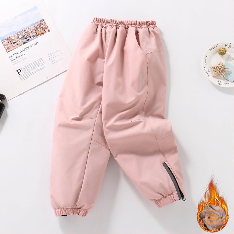 Pantaloni softshell cu fleece, croială largă, iarnă, 100% poliester, uscare rapidă, pentru fete 13–16 ani