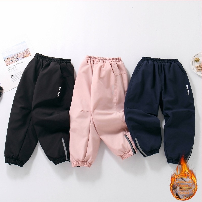 Pantaloni softshell cu fleece, croială largă, iarnă, 100% poliester, uscare rapidă, pentru fete 13–16 ani