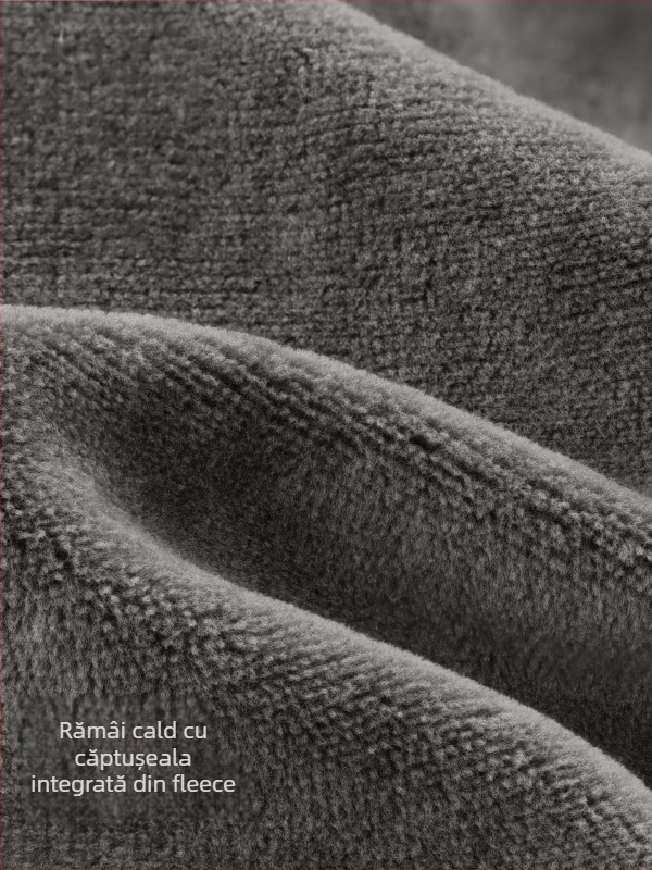 Beitaisi Pantaloni pentru copii cu căptușeală din fleece, țesătură din amestec de bumbac (85,1% bumbac), talie medie cu curea elastică