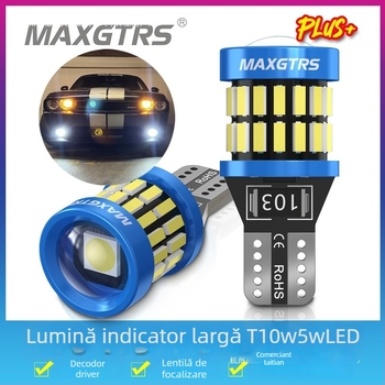 Lampă LED T10 pentru lumină plăcii de înmatriculare, lentilă de înaltă iluminare, bază W5W (12V, 5000 lm)