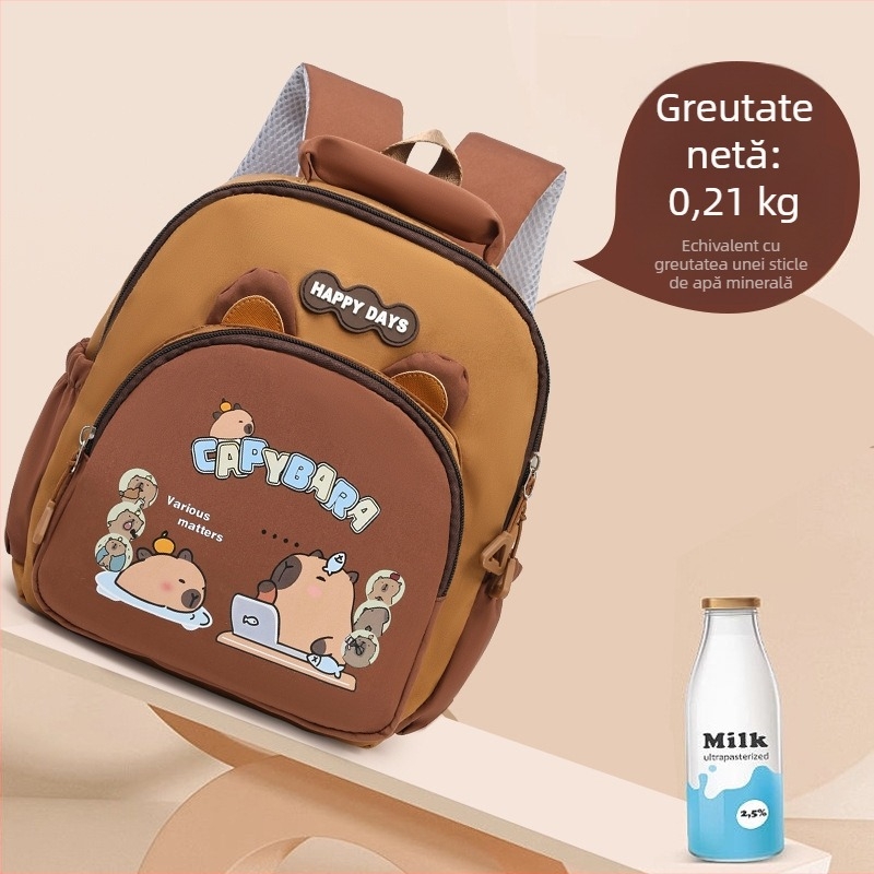 Rucsac din nylon, pliabil, cu bretele arcuate, model anime desen animat, pentru educație școlară
