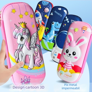 Plic pentru creioane EVA cu suprafață 3D – respirabilă, impermeabilă, ultra-ușoară, model animal