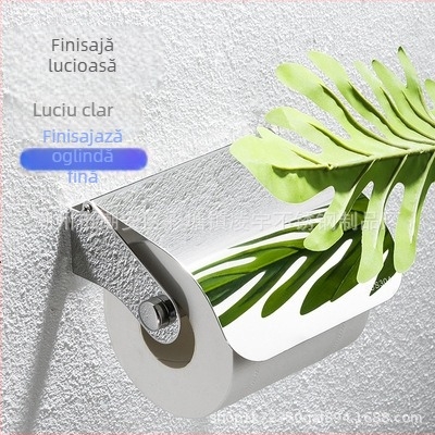 Suport hârtie igienică din oțel inoxidabil 304, montaj fără găuri, finisaj lucios, pentru baie și hotel