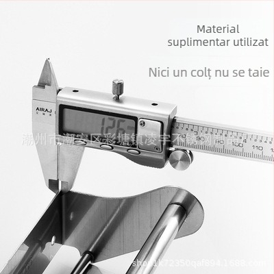 Suport hârtie igienică din oțel inoxidabil 304, montaj fără găuri, finisaj lucios, pentru baie și hotel