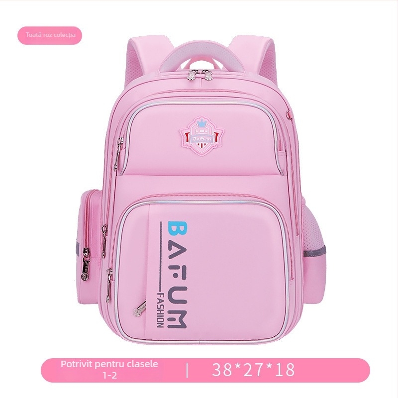 Rucsac școlar pentru copii 6–12 ani, ușor, cu protecție pentru coloana și reducerea încărcăturii, capacitate mare, material Oxford, curele de umăr curbate