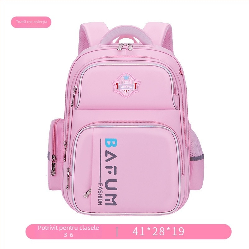 Rucsac școlar pentru copii 6–12 ani, ușor, cu protecție pentru coloana și reducerea încărcăturii, capacitate mare, material Oxford, curele de umăr curbate