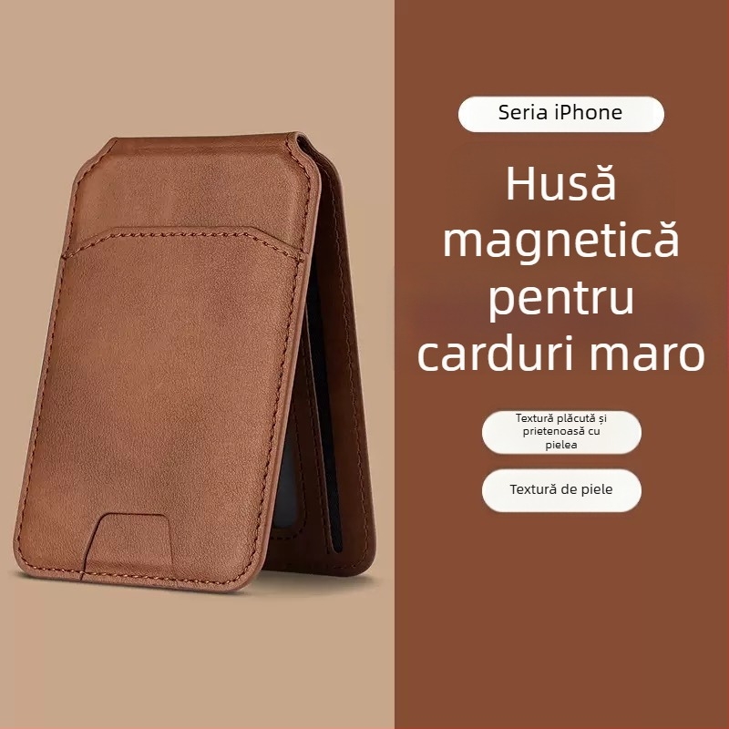 Suport pentru carduri cu aspirație magnetică pentru iPhone 16 – pliabil în două, model Magnetic Suction Card Holder-20
