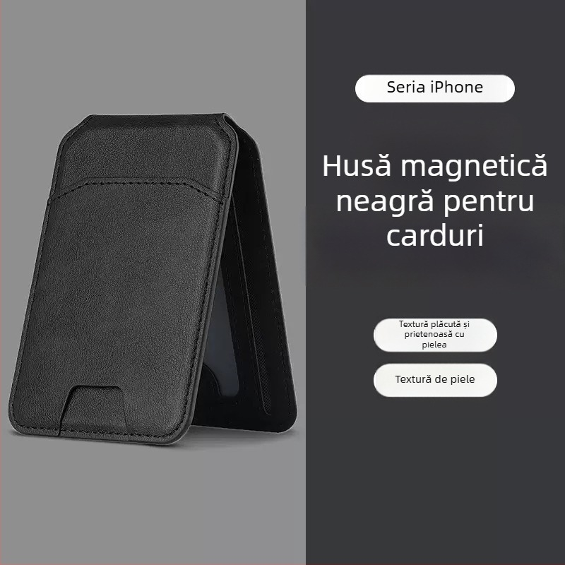 Suport pentru carduri cu aspirație magnetică pentru iPhone 16 – pliabil în două, model Magnetic Suction Card Holder-20