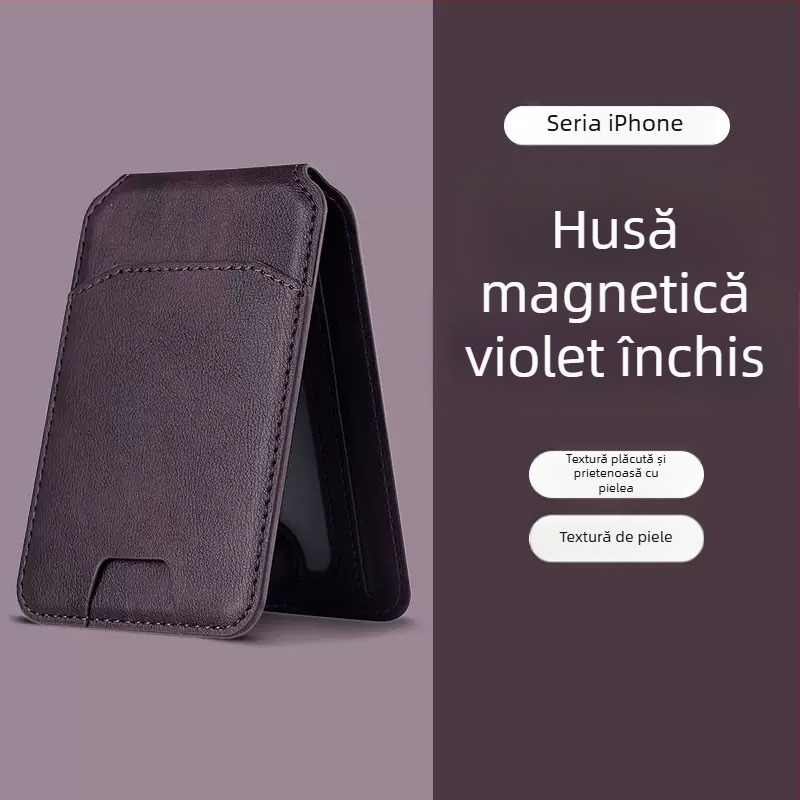 Suport pentru carduri cu aspirație magnetică pentru iPhone 16 – pliabil în două, model Magnetic Suction Card Holder-20