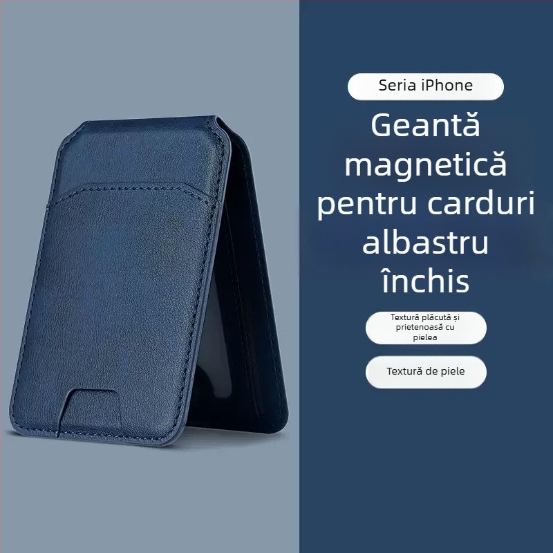 Suport pentru carduri cu aspirație magnetică pentru iPhone 16 – pliabil în două, model Magnetic Suction Card Holder-20