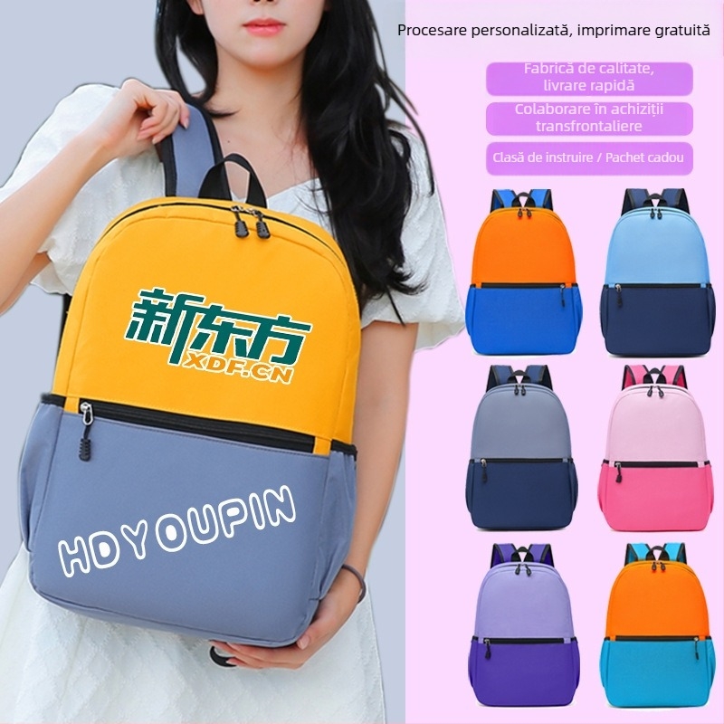 Rucsac școlar pentru copii cu logo personalizat – Oxford, respirabil, impermeabil, ultraușor, curea de umăr curbată; potrivit pentru grădiniță până în clasa a II-a