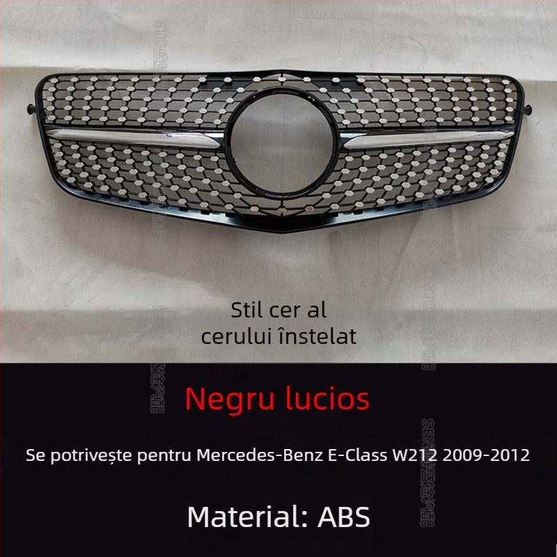 Grila GT Starry Sky pentru Mercedes-Benz E-Class W212, plastic ABS, montaj la bara, 2009–2015