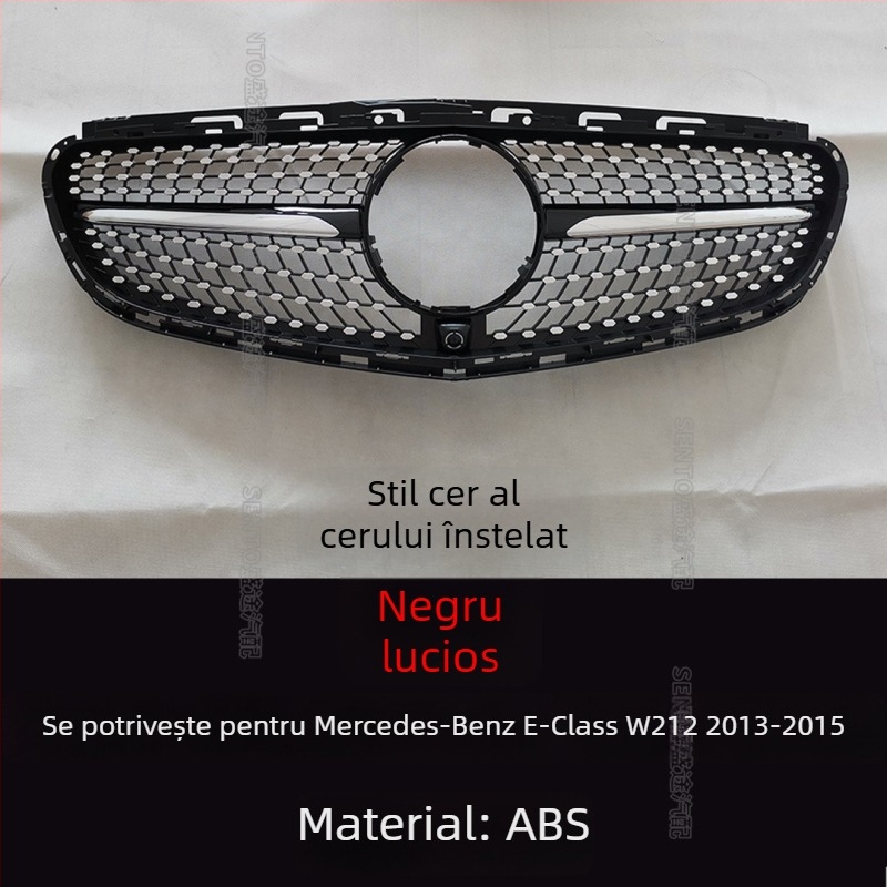 Grila GT Starry Sky pentru Mercedes-Benz E-Class W212, plastic ABS, montaj la bara, 2009–2015