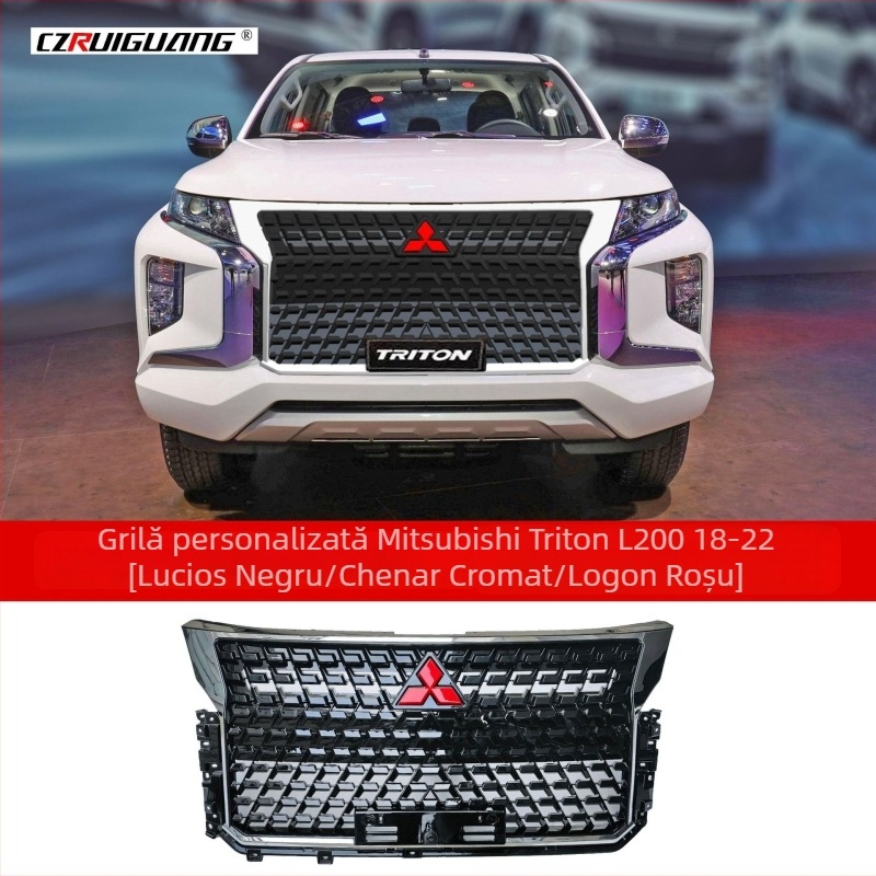 Cadru din plasă de admisie a aerului frontal pentru bara Mitsubishi Triton L200 2018-2022, ABS