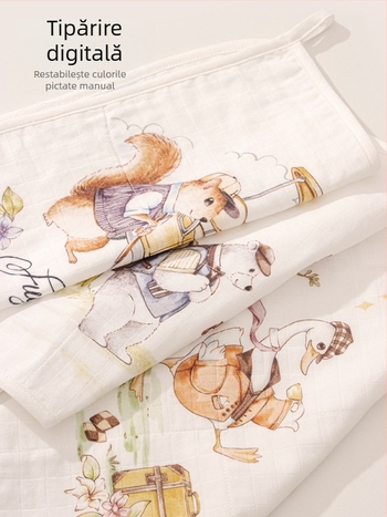 Prosoape pătrate pentru bebeluși - față și baie, Meijia bell, 70% viscoză, 30% bumbac, absorbant, unisex, potrivită pentru nou-născuți până la 6 ani