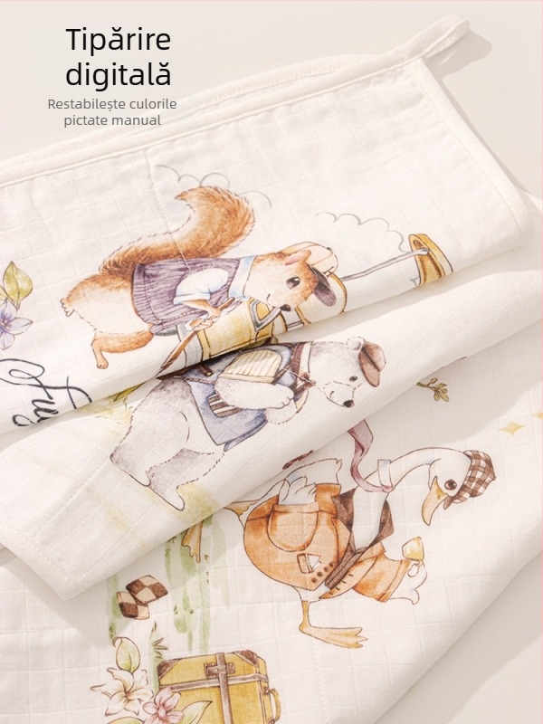 Prosoape pătrate pentru bebeluși - față și baie, Meijia bell, 70% viscoză, 30% bumbac, absorbant, unisex, potrivită pentru nou-născuți până la 6 ani