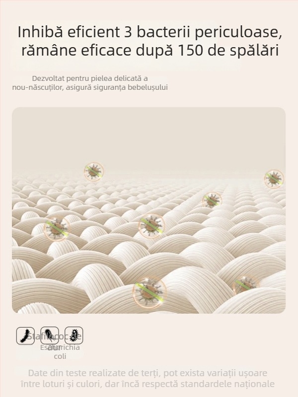 Prosoape pătrate pentru bebeluși - față și baie, Meijia bell, 70% viscoză, 30% bumbac, absorbant, unisex, potrivită pentru nou-născuți până la 6 ani