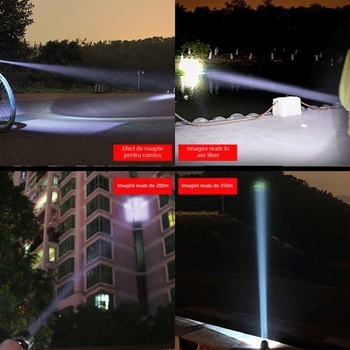 Lanternă reîncărcabilă cu lumină laser de mare intensitate, rază lungă, 30W, aliaj de aluminiu, alimentare pe baterie, multifuncțional pentru autoapărare