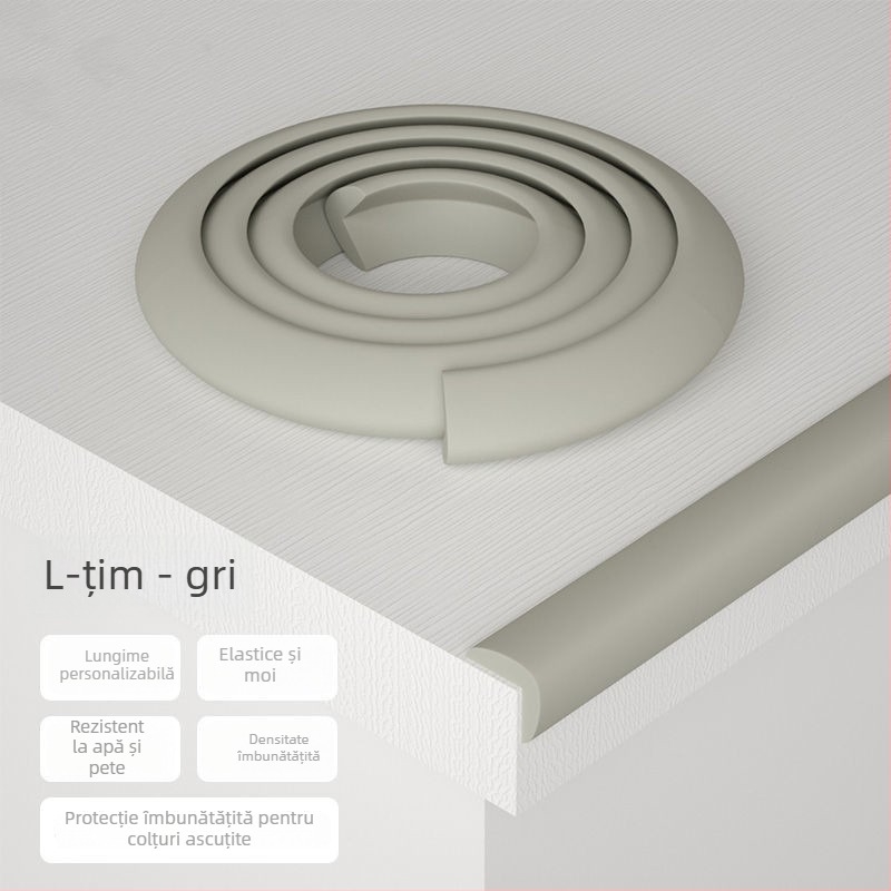 Protecție colț masă pentru copii — fără adeziv, sigur pentru bebeluți, margine moale a mesei și a pereților