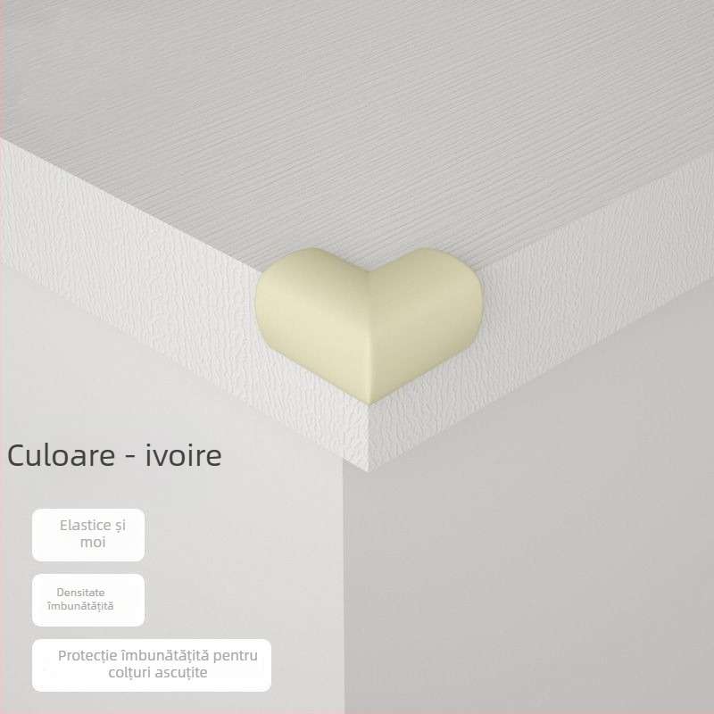 Protecție colț masă pentru copii — fără adeziv, sigur pentru bebeluți, margine moale a mesei și a pereților