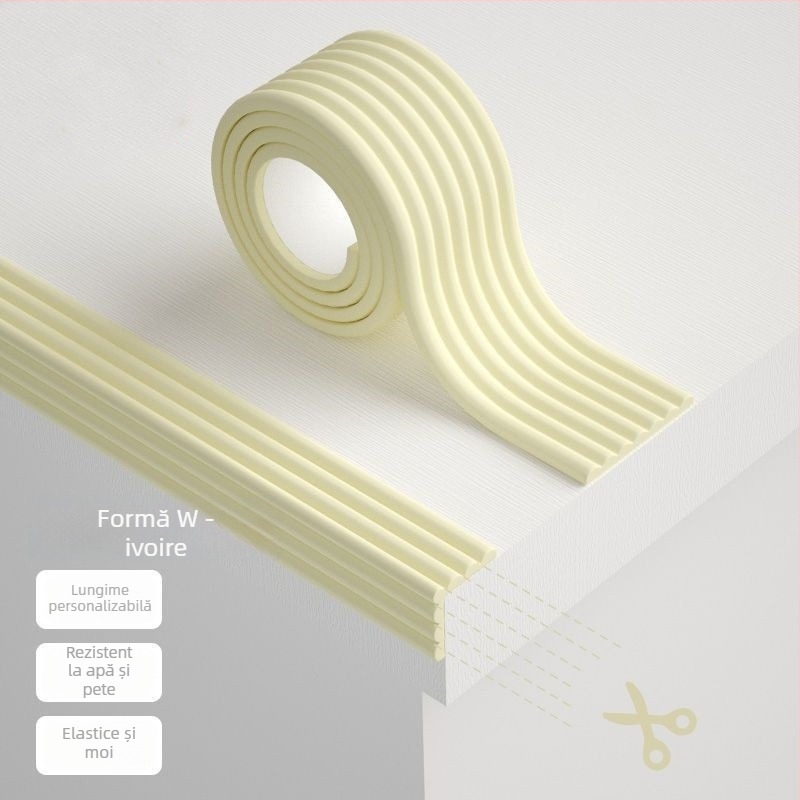 Protecție colț masă pentru copii — fără adeziv, sigur pentru bebeluți, margine moale a mesei și a pereților