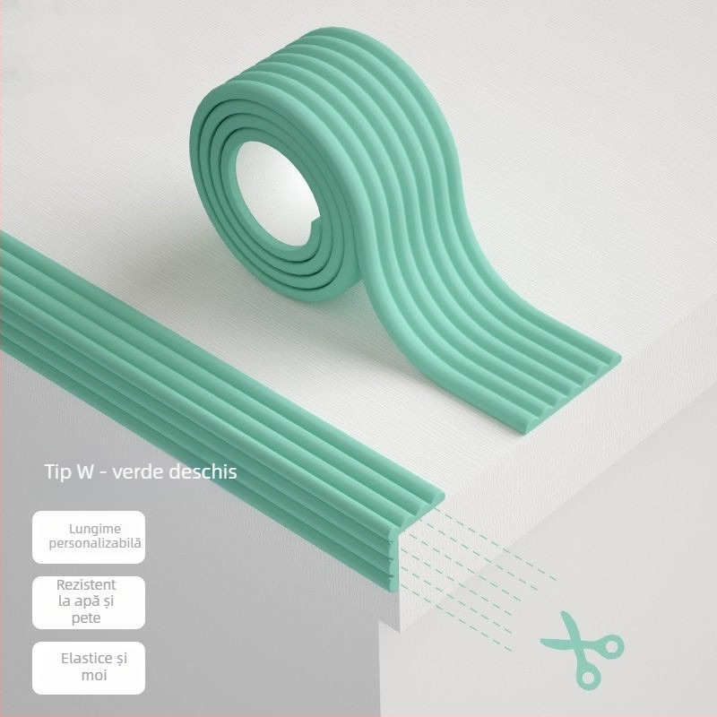 Protecție colț masă pentru copii — fără adeziv, sigur pentru bebeluți, margine moale a mesei și a pereților