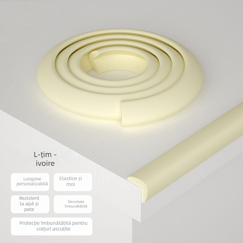 Protecție colț masă pentru copii — fără adeziv, sigur pentru bebeluți, margine moale a mesei și a pereților