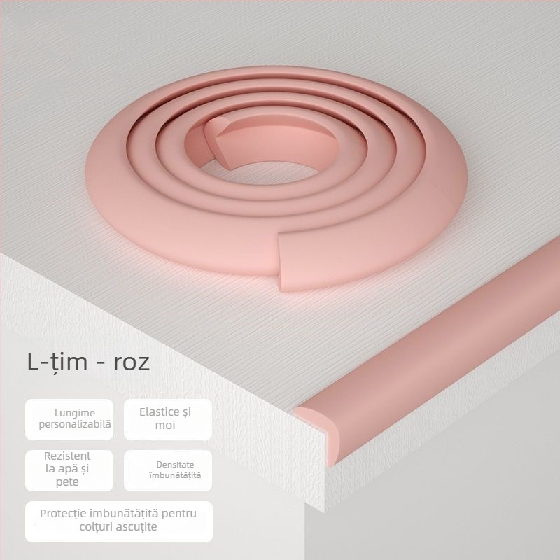 Protecție colț masă pentru copii — fără adeziv, sigur pentru bebeluți, margine moale a mesei și a pereților