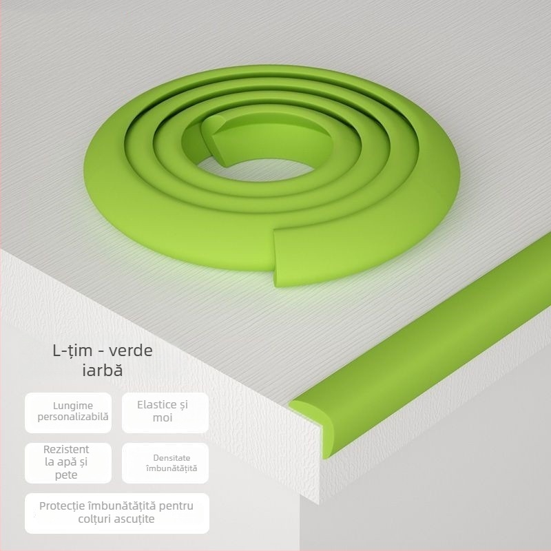 Protecție colț masă pentru copii — fără adeziv, sigur pentru bebeluți, margine moale a mesei și a pereților