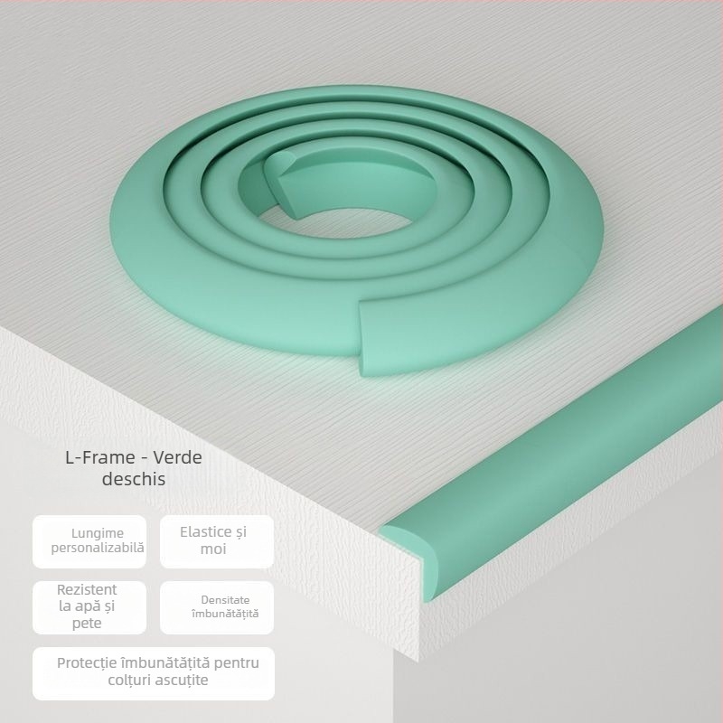 Protecție colț masă pentru copii — fără adeziv, sigur pentru bebeluți, margine moale a mesei și a pereților