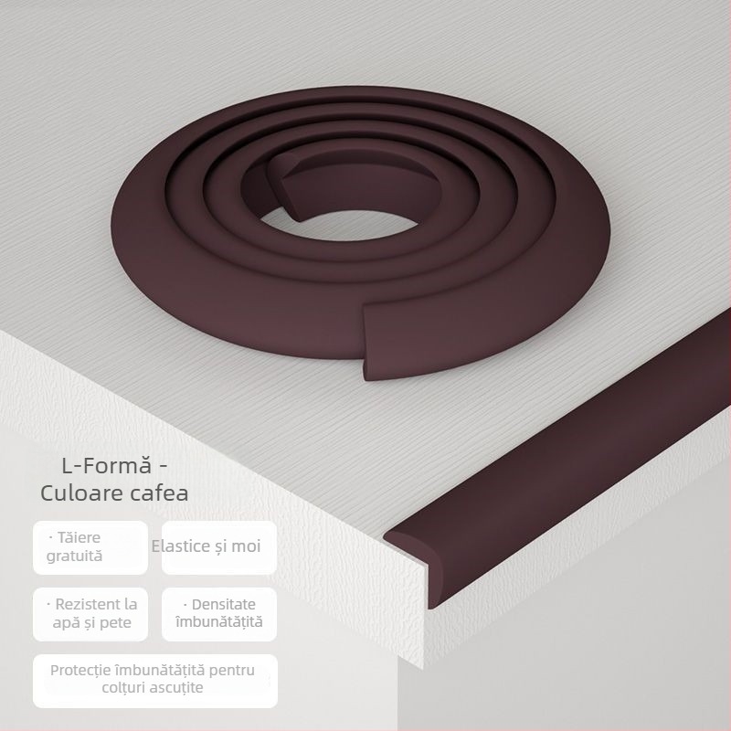 Protecție colț masă pentru copii — fără adeziv, sigur pentru bebeluți, margine moale a mesei și a pereților