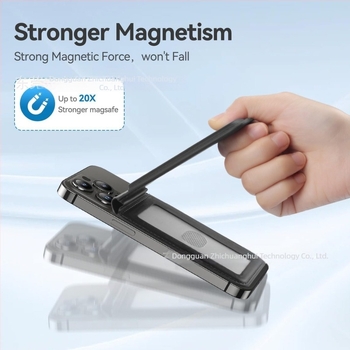 iPhone 17 Pro - Portofel magnetic pentru carduri cu MagSafe, ax rotativ, suport pentru unghiuri multiple, protecție RFID