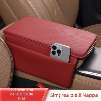 Perne pentru cotiera auto – centru de depozitare, piele; universal; personalizabil
