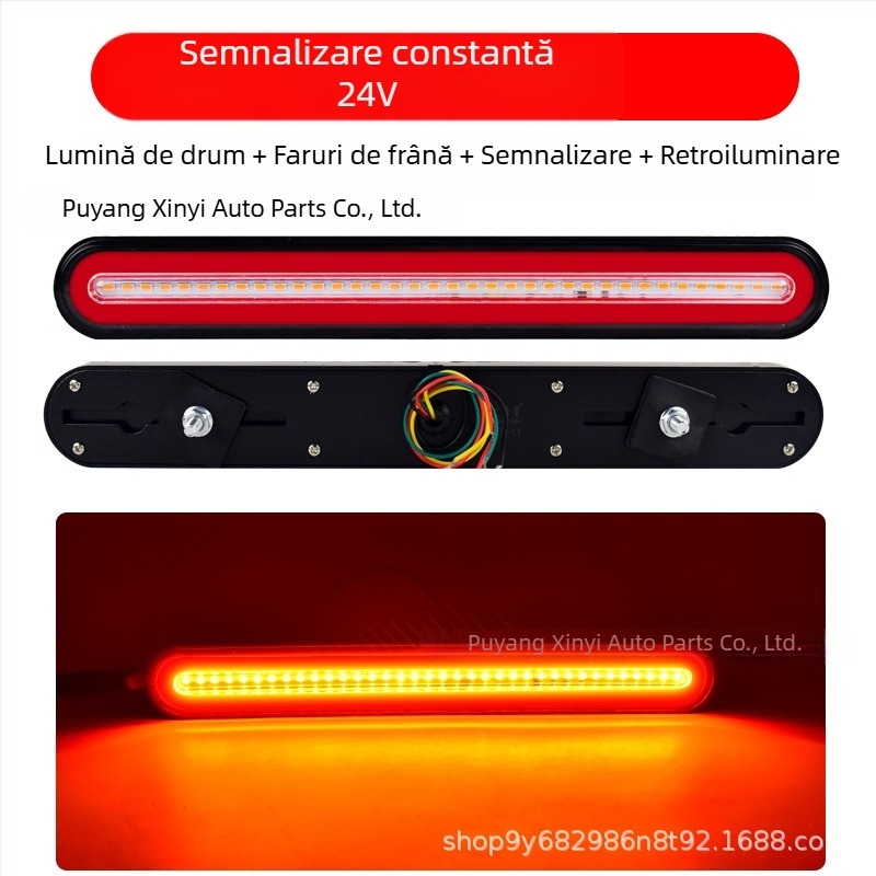 Lampă LED spate pentru camion – Modelul 140-2, canal de ghidare a luminii, lumină de mers înapoi și lampă de frână