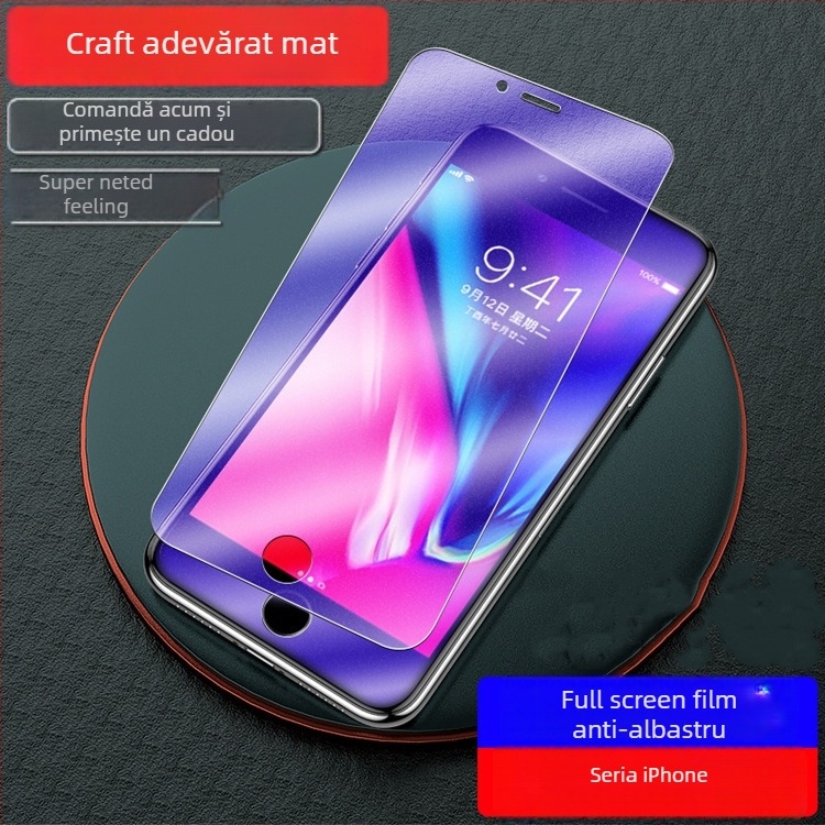 Jamie folie din sticlă temperată pentru ecranul frontal iPhone 7 – Finisaj mat, Claritate HD, Anti-amprente, Auto-reparare