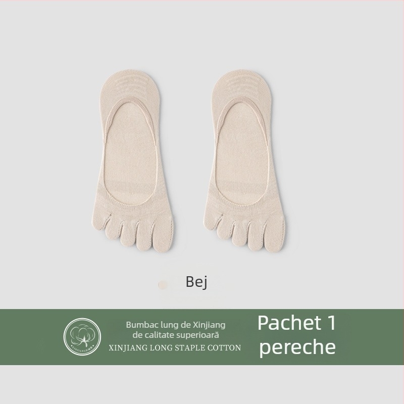 Șosete cu degete pentru femei, bumbac 70–80%, uscare rapidă, respirante, antibacteriene, cu degete separate